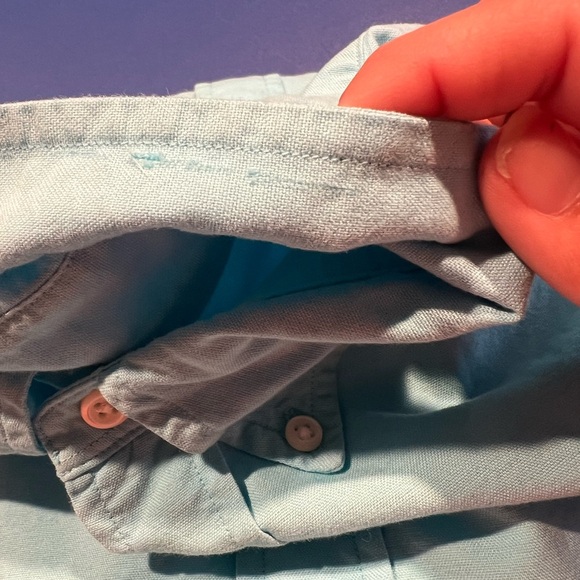 Ralph Lauren Men's Long Sleeve Button Down Shirt Size XXL Teal Yellow Pony - Picture 6 of 6